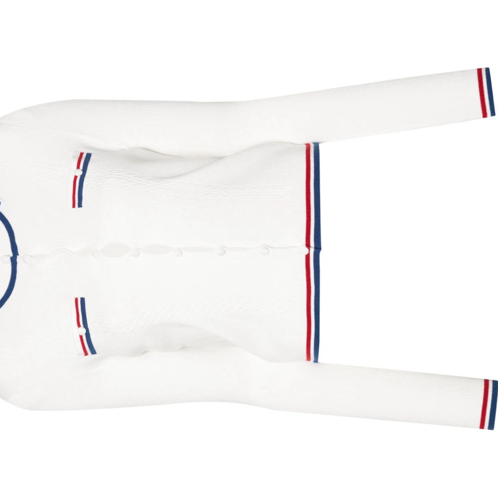 GCDS white padded cardigan